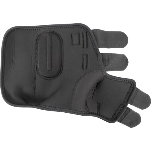 Black weightlifting glove with fingerless design