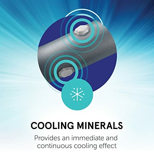 Cooling minerals provide immediate and continuous cooling effect.