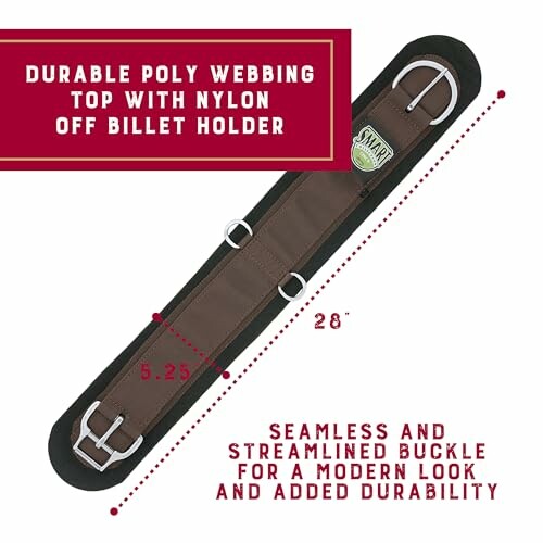 A durable poly webbing billet holder with nylon, featuring a seamless buckle for added durability.