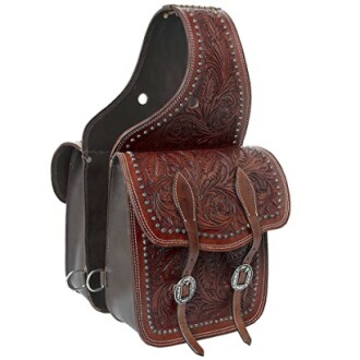 HILASON Western Leather Saddle Bag