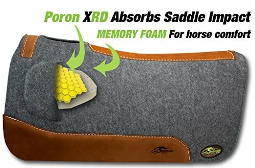 Saddle pad with Poron XRD memory foam for horse comfort