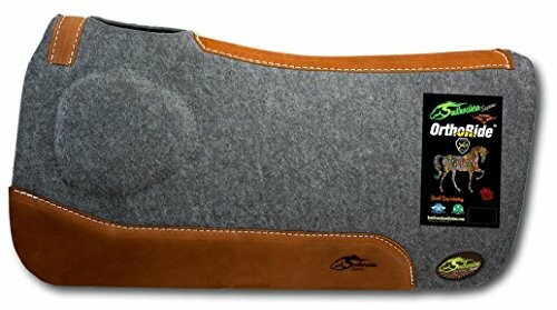 Gray and brown OrthoRide saddle pad with logo