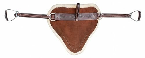 Western riding bareback pad with stirrups and leather straps.