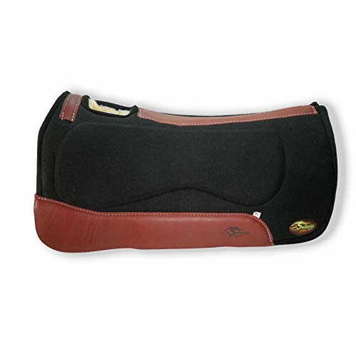 Black and brown Western saddle pad